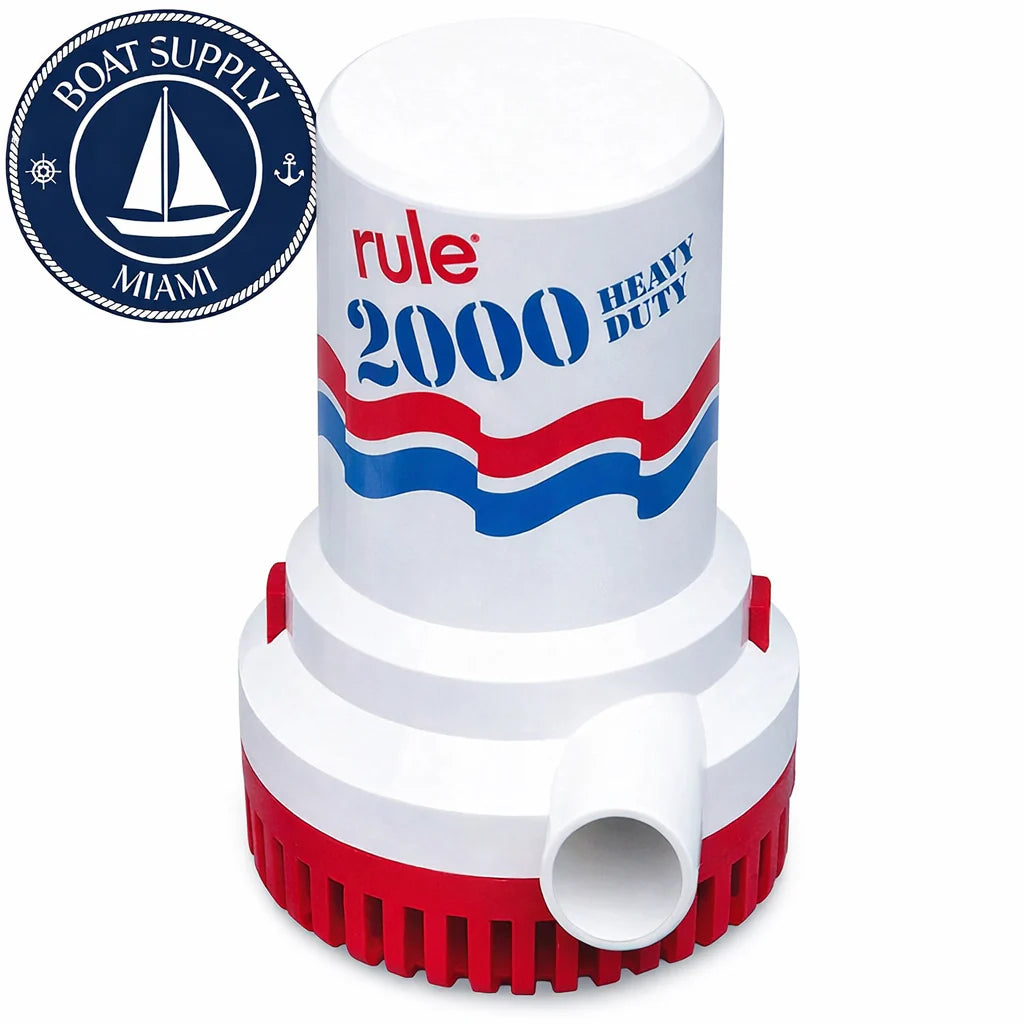 Rule 2000 GPH Bilge Pump 12V | Bomba de Sentina Rule 2000 GPH 12V