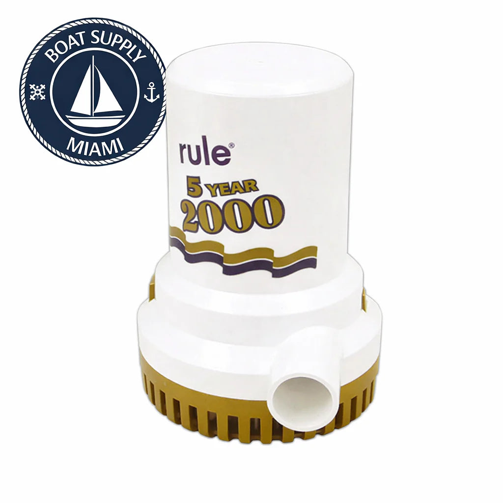 Rule 2000 GPH Series Gold Bilge Pump 12V | Bomba de Sentina Rule 2000 GPH Serie Gold 12V