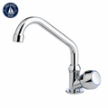 Scandvik 10169P Standard Cold Water Tap With Double Bend Swivel Spout, Standard Knob | Grifo Giratorio de Agua Fría Scandvik 10169P