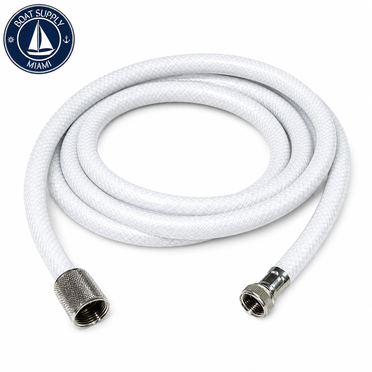 Scandvik 10290 6' White Nylon Shower Hose | Manguera para Ducha Marina Scandvik 10290