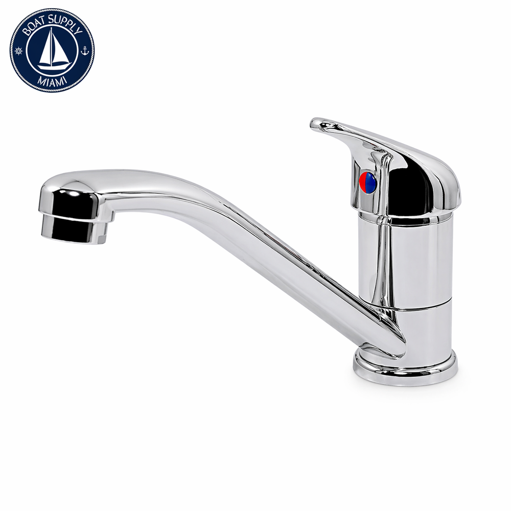 Scandvik 10480P Single Lever Mixer, Chrome/Brass | Mezcladora Marina para Galley Scandvik 10480P