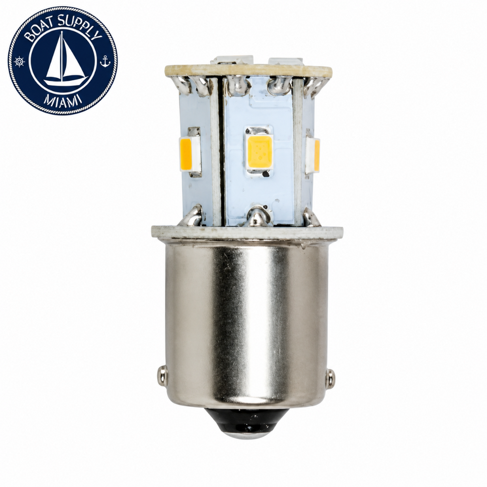 Scandvik 41034P LED Bulb BA15S Base 12/24V Warm White | Bombillo de Repuesto Blanco Cálido Blanca Scandvik 41034P