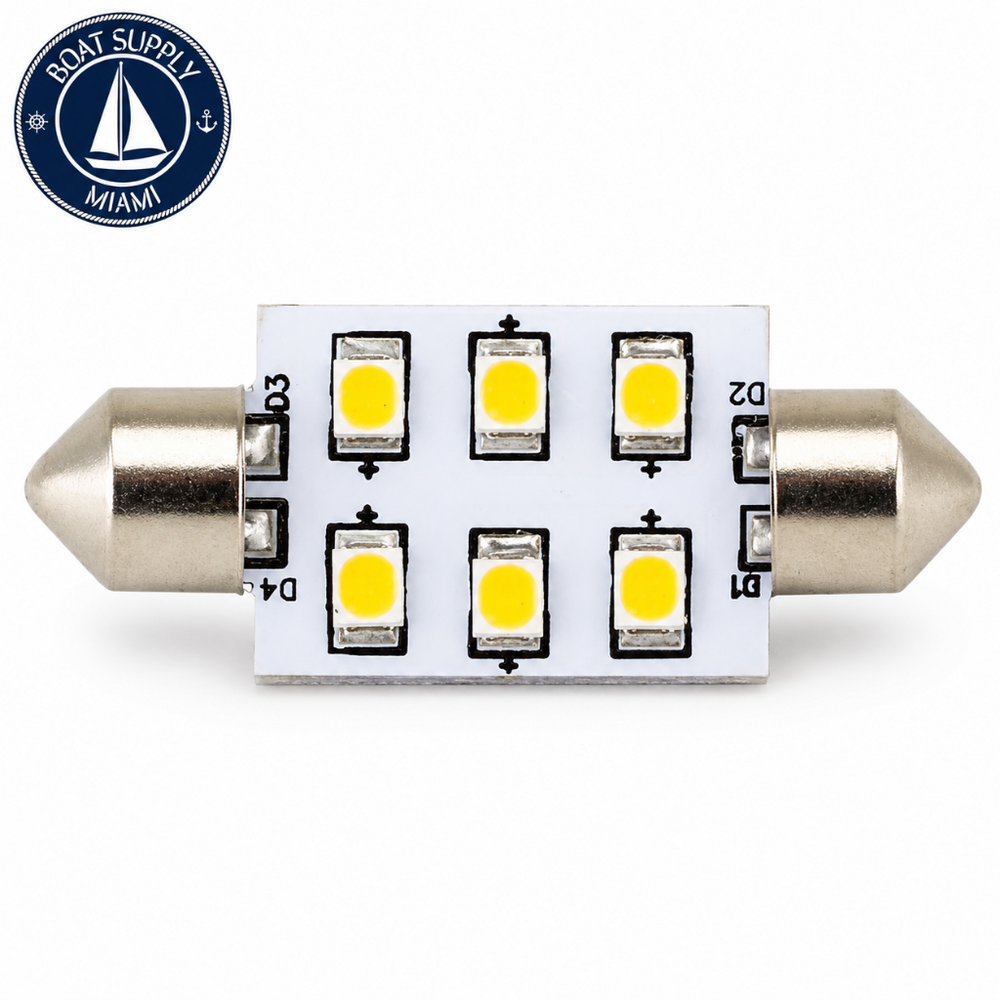 Scandvik 41102P Light Festoon 37 Mm 6 LED Warm White | Luz Festoon 37 Mm 6 LED Cálida Blanca Blanco Cálido Blanca Scandvik 41102P