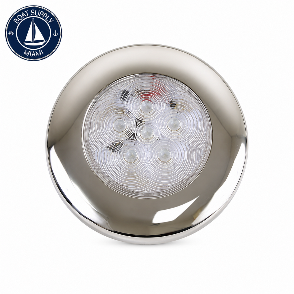 Scandvik 41321P Surface Mount LED Downlight Blue Stainless Steel | Downlight LED de Montaje Superficial Azul Acero Inoxidable Scandvik 41321P