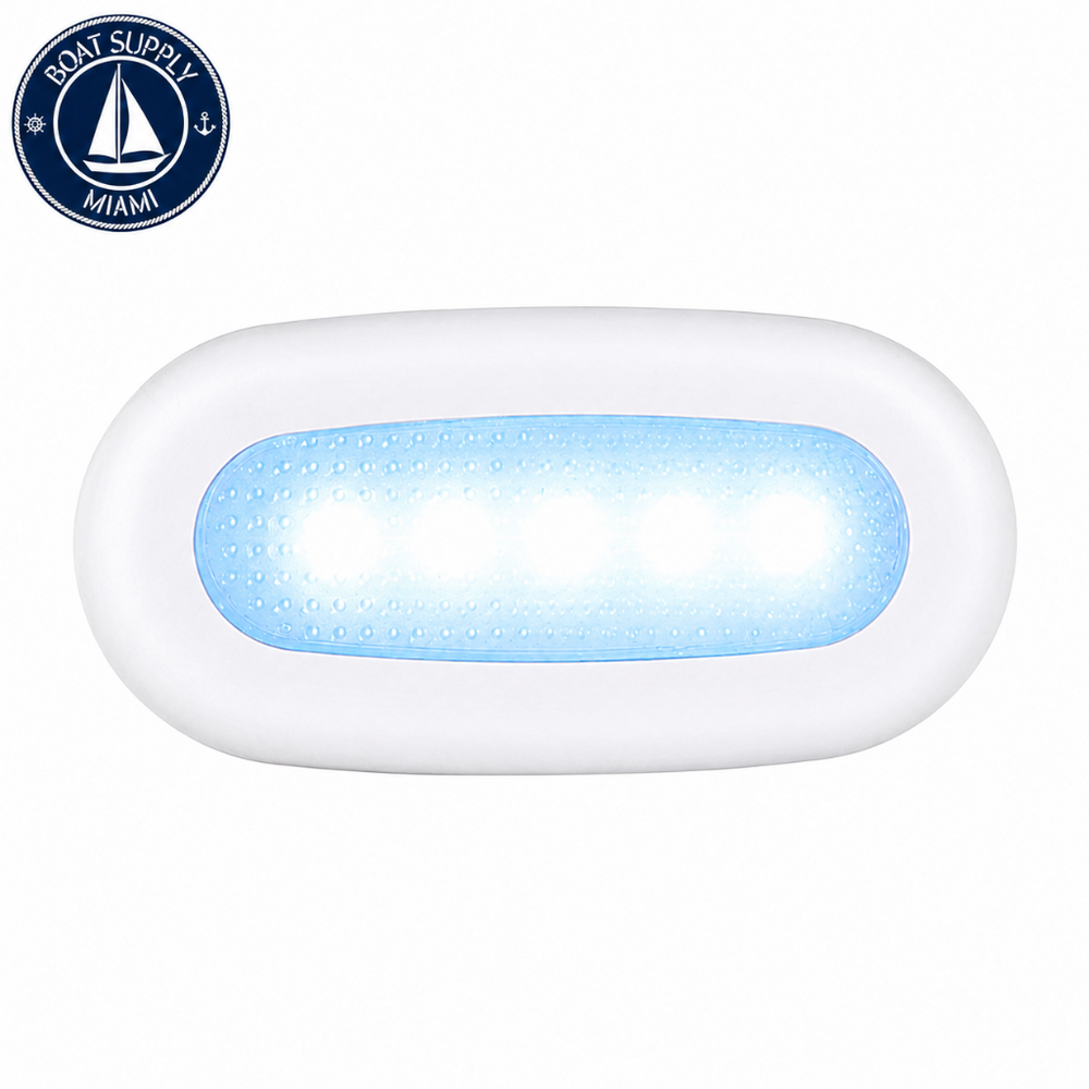 Scandvik 41339P O-5 Surface Mount LED Courtesy Light Blue | O-5 Montaje Superficial Luz LED de Cortesía Azul Scandvik 41339P