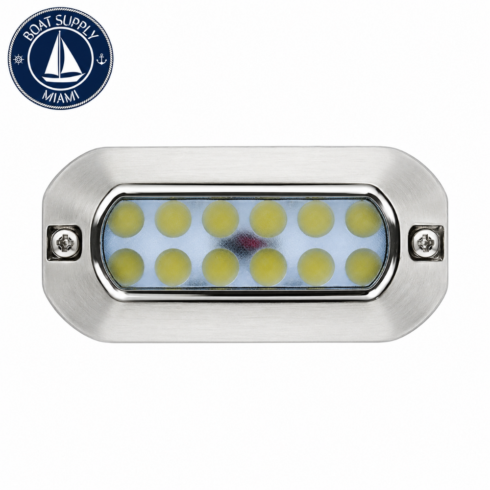 Scandvik 41430P U-12 LED Underwater Light White Surface Mount | Luz LED Submarina Blanca Scandvik 41430P