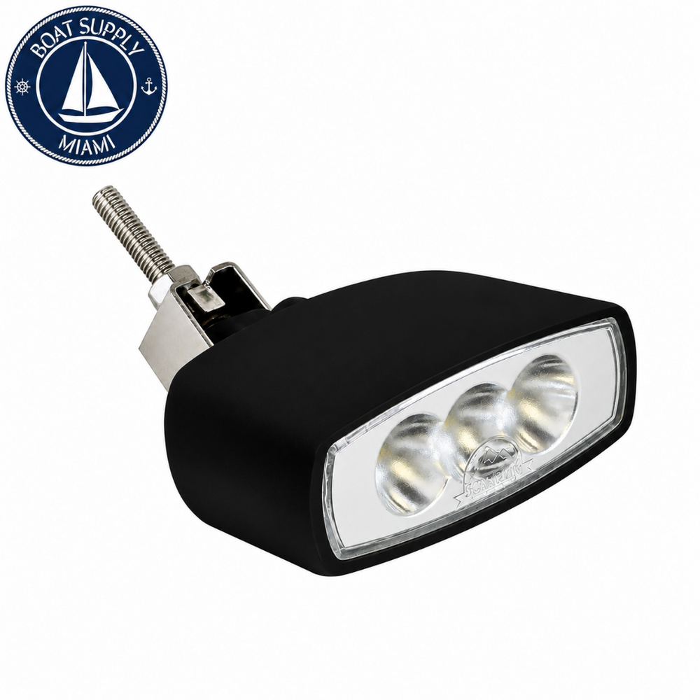 Scandvik 41441P Bracket Mount LED Spreader Light Black 900 Lumens | Luz LED Spreader con Soporte Negra de 900 Lúmenes Scandvik 41441P