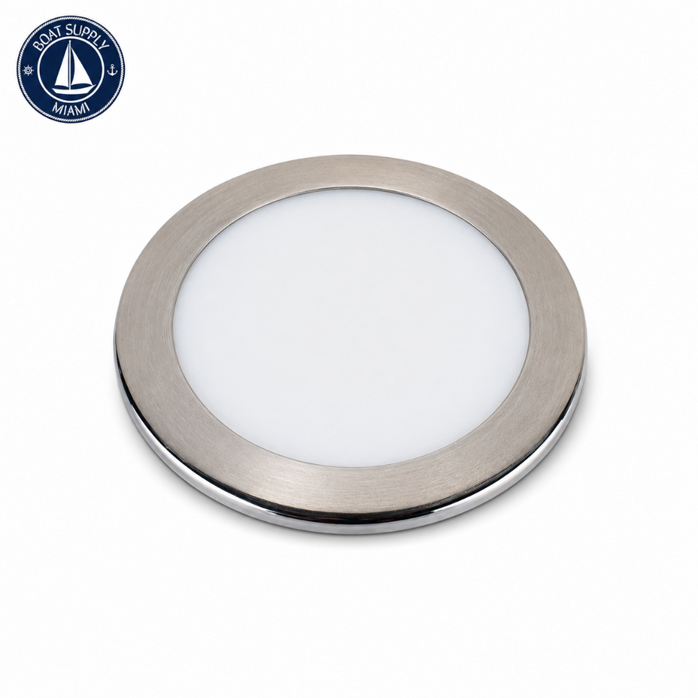 Scandvik 41561P A6 Flush Mount Ceiling Light 4 Color 316 Stainless Steel IP67 | A6 Montaje Empotrado Ceiling Luz 4 Color 316 Acero Inoxidable IP67 Scandvik 41561P