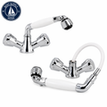 Scandvik 46011P Standard Combination Pull-Out Faucets and Shower White Handle With 5' White Nylon Hose (Includes Water Conservation Valve) | Ducha Marina Scandvik 46011P