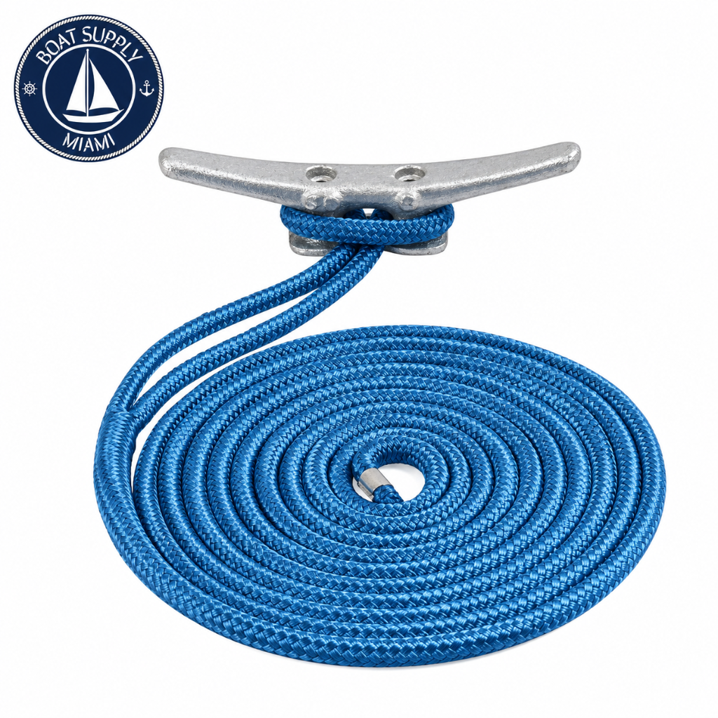 Sea-Dog 302112020BL-1 Premium Double Braided Nylon Dock Line 1/2" x 20' Blue | Línea de Amarre Nylon Doble Trenzado Premium Sea-Dog 1/2" x 20' Azul