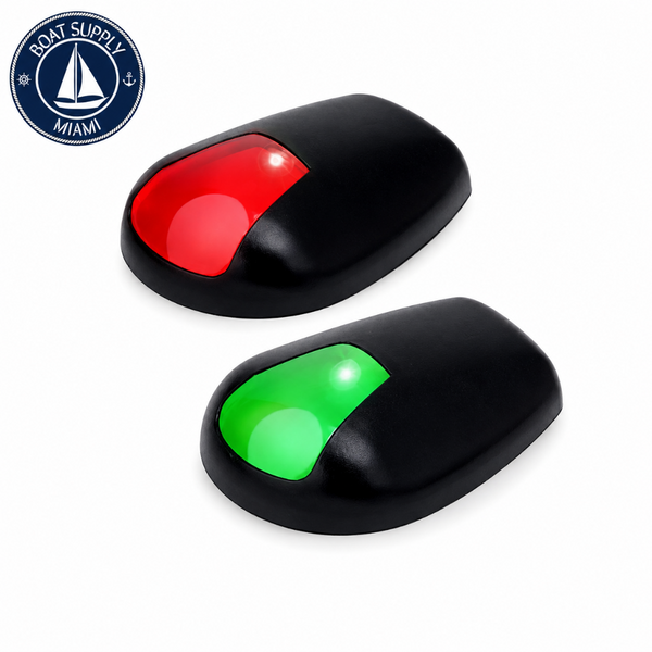 Sea-Dog 400078-1 Black Nylon LED Side Mount Side Lights Pair | Par de Luces Laterales LED de Montaje Lateral en Nylon Negro Sea-Dog 400078-1