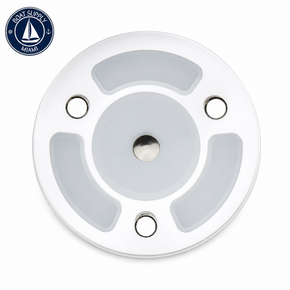 Sea-Dog 401835-3 LED Round Mirror Light with Dimmer White/Blue | Luz LED Rojoonda para Espejo con Dimmer Blanco/Azul Sea-Dog 401835-3