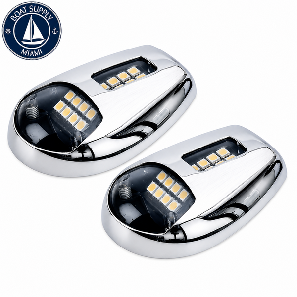 Sea-Dog 405950-1 Stainless Steel LED Side Mount Docking Lights Pair | Par de Luces LED de Atraque Laterales de Acero Inoxidable Sea-Dog 405950-1