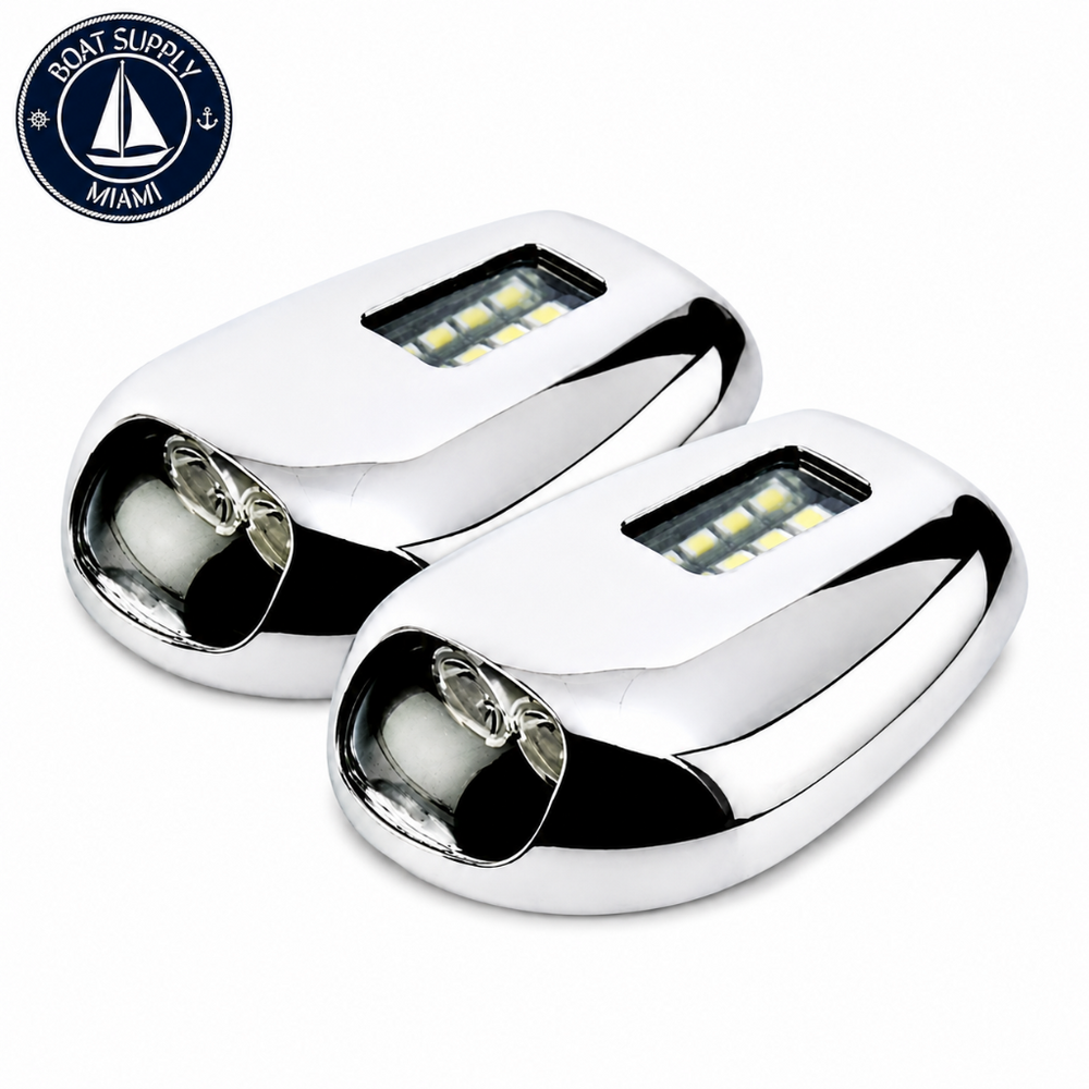 Sea-Dog 405951-1 Stainless Steel LED Cree Docking Lights Pair | Par de Luces LED Cree de Atraque de Acero Inoxidable Sea-Dog 405951-1