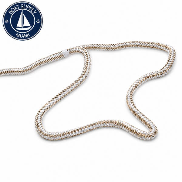 Sea-Dog_302106006GW-1_Double_Braided_Nylon_Fender_Line_2-Pack_1-4-in-x-6_Gold_White_Linea_para_Defensa_de_Nylon_Doble_Trenzado_Paquete_de_2_1-4-in-x-6_Dorada_Blanca
