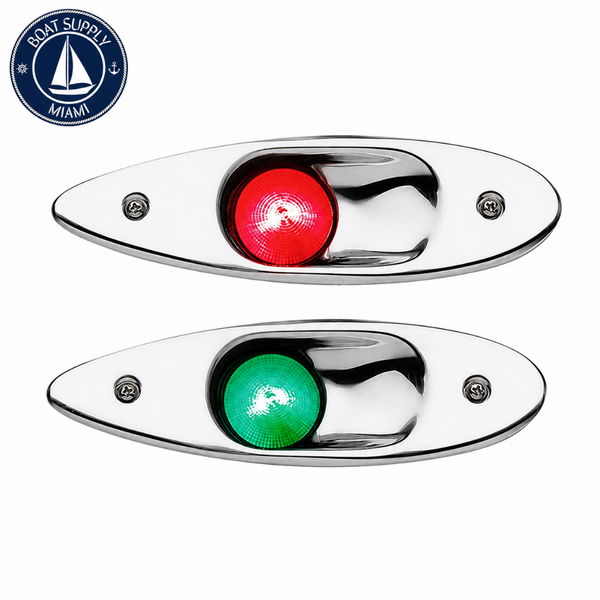 Seachoice 50-02151 LED Stainless Steel Flush Mount Side Lights Pair | Par de Luces Laterales