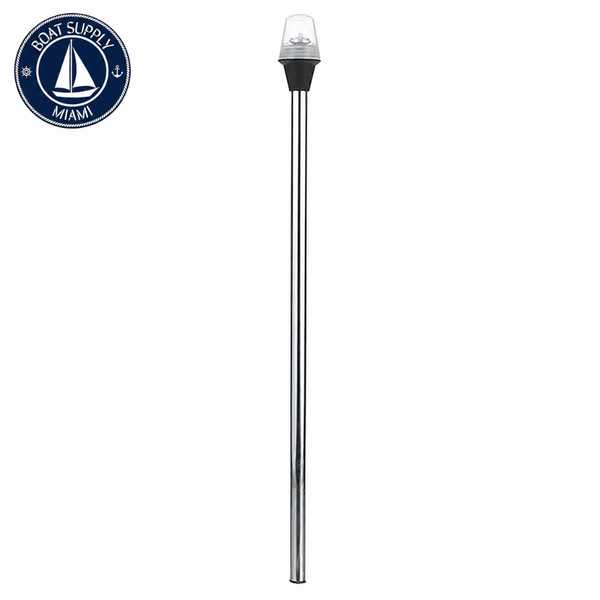 Seachoice 50-02951 LED All-Round Light 24 in Aluminum Tubing with Chrome Plated Zinc Base | Luz LED Todo Horizonte de 24 pulgadas con Tubo de Aluminio y Base Cromada Seachoice 50-02951