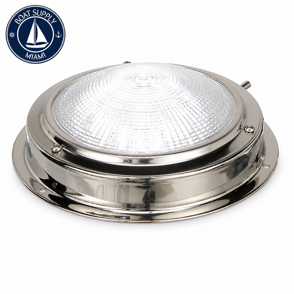 Seachoice 50-03281 LED Dome Light Stainless Steel 4 in | Luz LED de Domo Acero Inoxidable 4 pulg. Seachoice 50-03281