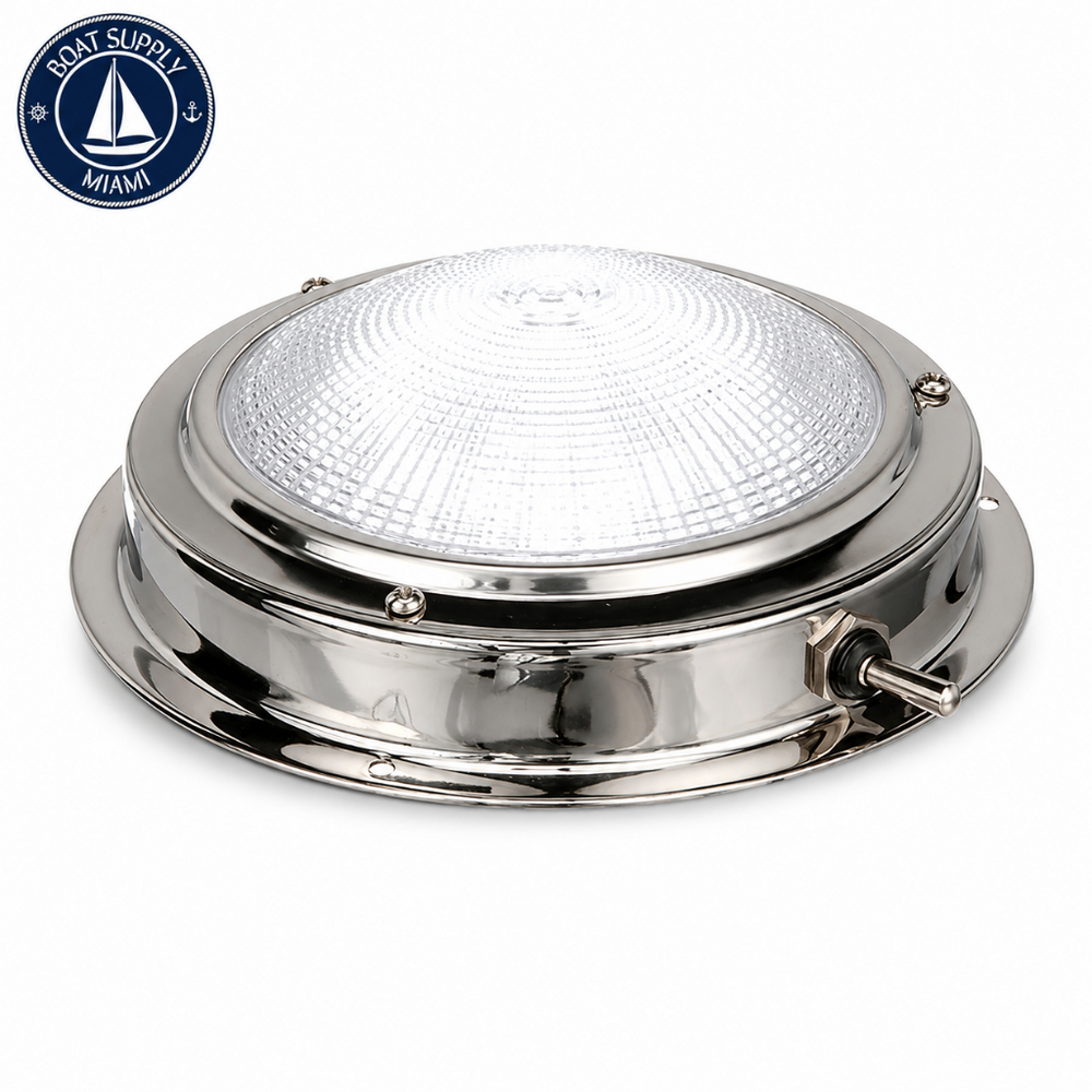 Seachoice 50-03291 LED Dome Light Stainless Steel 5 in | Luz LED de Domo Acero Inoxidable 5 pulg. Seachoice 50-03291