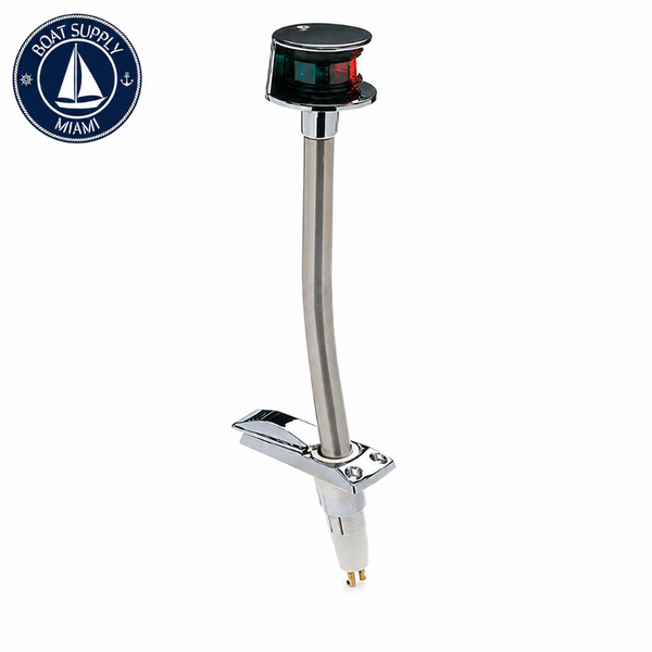 Seachoice 50-05091 Chrome Zamak Stow-A-Way Bi-Color Bow Light | Luz de Proa Bicolor Stow-A-Way de Zamak Cromado Seachoice 50-05091