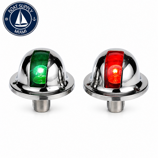 Seachoice 50-05121 Stainless Steel Side Lights Pair - Vertical Mount | Par de Luces Laterales de Acero Inoxidable Montaje Vertical Seachoice 50-05121
