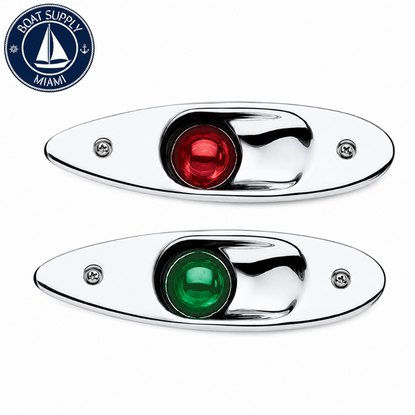 Seachoice 50-05151 Stainless Steel Flush Mount Side Light Pair | Par de Luces Laterales Empotradas de Acero Inoxidable Seachoice 50-05151