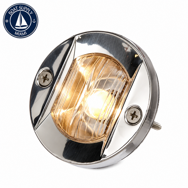 Seachoice 50-05381 Round Stainless Steel Transom Light | Luz Redonda de Espejo de Popa de Acero Inoxidable Seachoice 50-05381