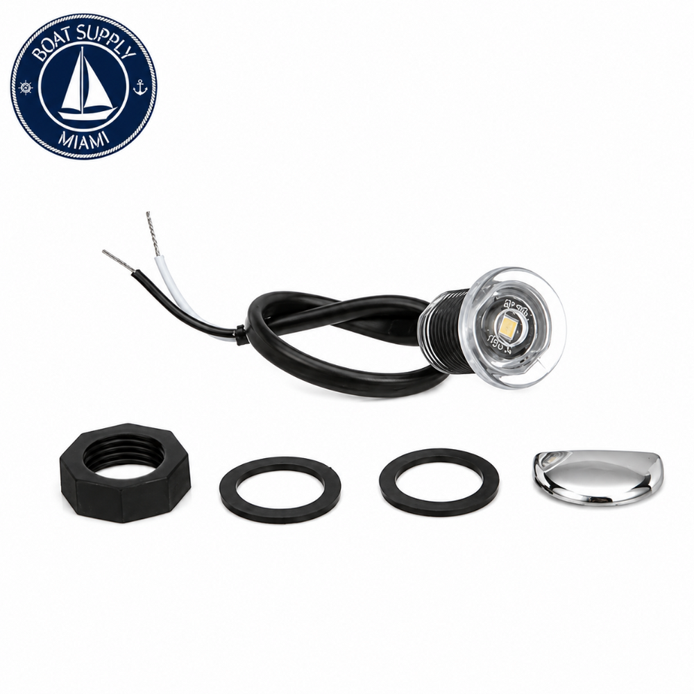 Seachoice 50-05511 Mini Accent or Livewell Light Stainless Steel Green | Mini Luz LED de Acento o Vivero Acero Inoxidable Verde Seachoice 50-05511