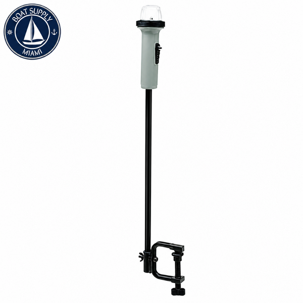 Seachoice 50-06131 Portable Battery Operated 24 in Stern Light with C-Clamp | Luz Portátil de Popa de 24 pulgadas a Batería con Abrazadera C Seachoice 50-06131