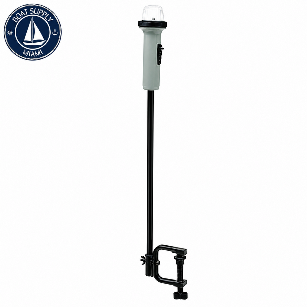 Seachoice 50-06131 Portable Battery Operated 24 in Stern Light with C-Clamp | Luz Portátil de Popa de 24 pulgadas a Batería con Abrazadera C Seachoice 50-06131