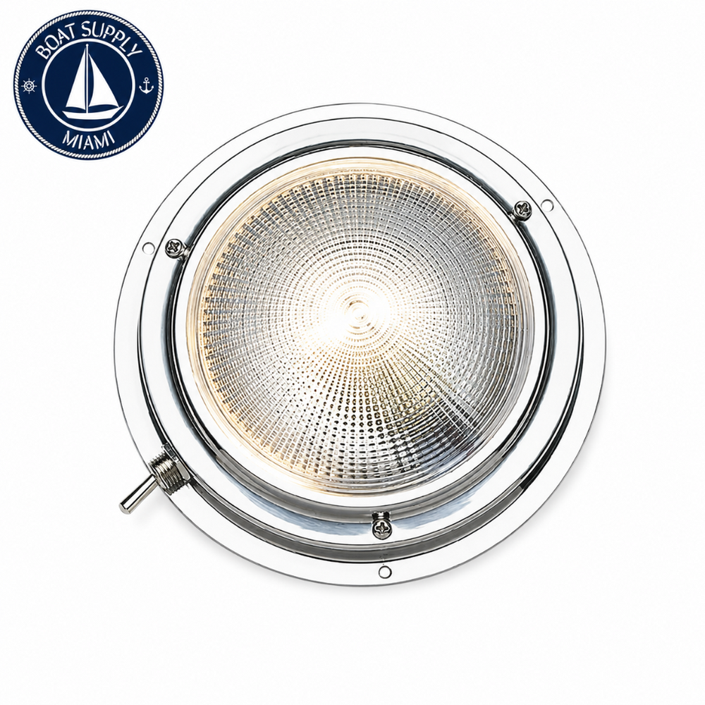 Seachoice 50-06631 Stainless Steel Dome Light 5 in | Luz de Domo de Acero Inoxidable 5 pulg. Seachoice 50-06631