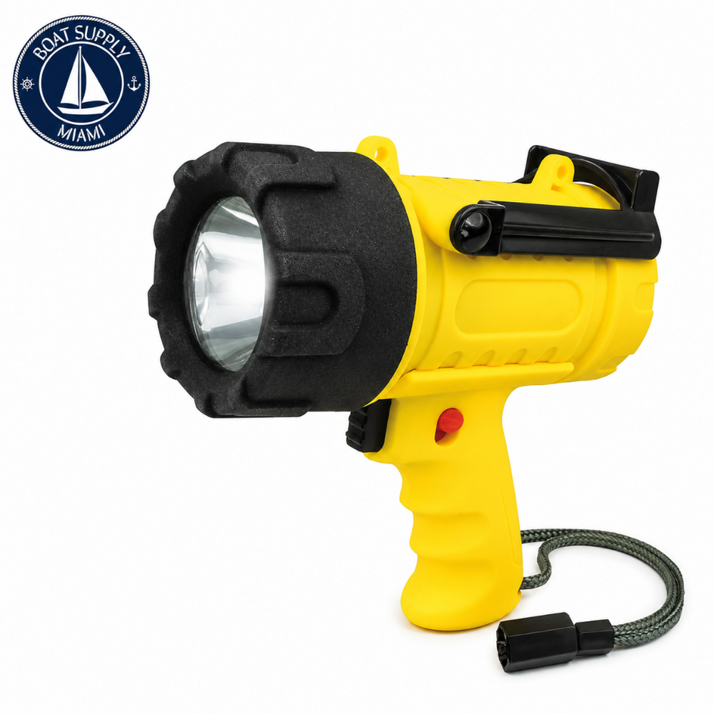 Seachoice 50-08091 Waterproof LED Spotlight Yellow/Black 300 Lumens | Reflector LED Impermeable Amarillo/Negro de 300 Lúmenes Seachoice 50-08091