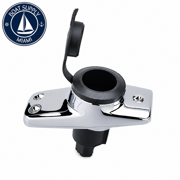 Seachoice 50-08281 Spare Light Base Assembly Chrome Plated Zamak with Rubber Cover | Base de Repuesto para Luz en Zamak Cromado con Cubierta de Goma Seachoice 50-08281