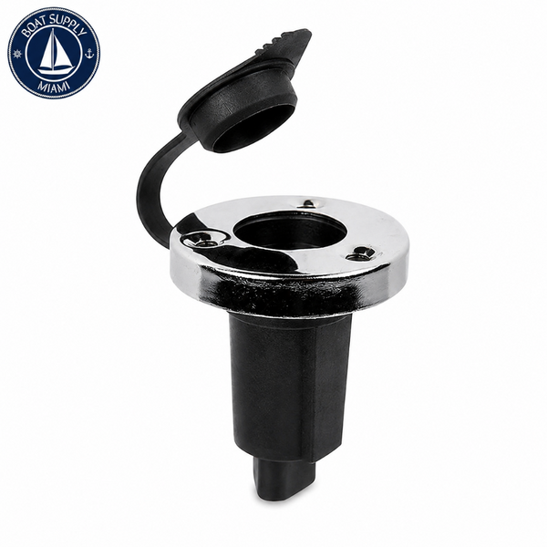 Seachoice 50-08331 Spare 3-Pin Light Base Assembly Chrome Plated with Plastic Insert | Base de Repuesto 3 Pines para Luz con Cubierta Cromada e Inserto Plástico Seachoice 50-08331