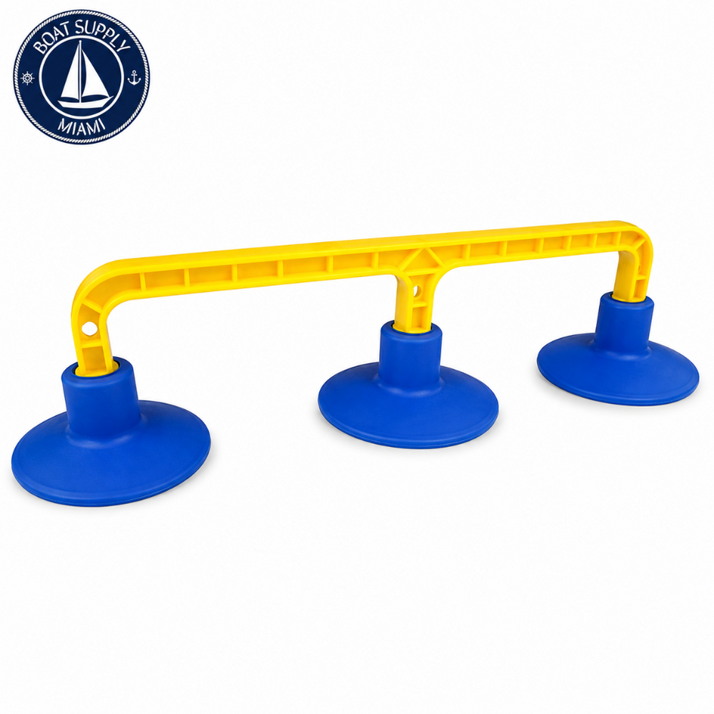 Seachoice 50-37484 Suction-Cup Hull Handle 4 in H x 17.5 in L 3 suction cups | Mango de Casco con Ventosas 4 in H x 17.5 in L Seachoice 50-37484