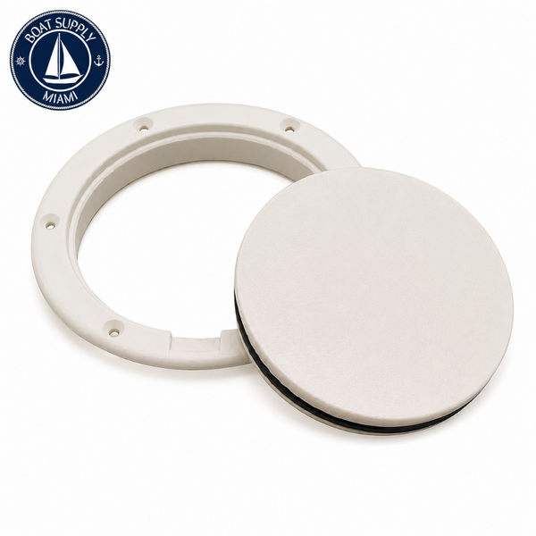 Seachoice 50-39511 Pry-Up Deck Plate 6" I.D. Arctic White Tapa de Inspección Marina Pry-Up 6" Blanco Ártico Seachoice 50-39511