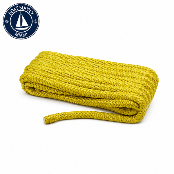 Seachoice 50-39891 Double Braid Nylon Dock Line 3/8" x 15' Yellow | Línea de Amarre Nylon Doble Trenzado 3/8" x 15' Amarilla.png