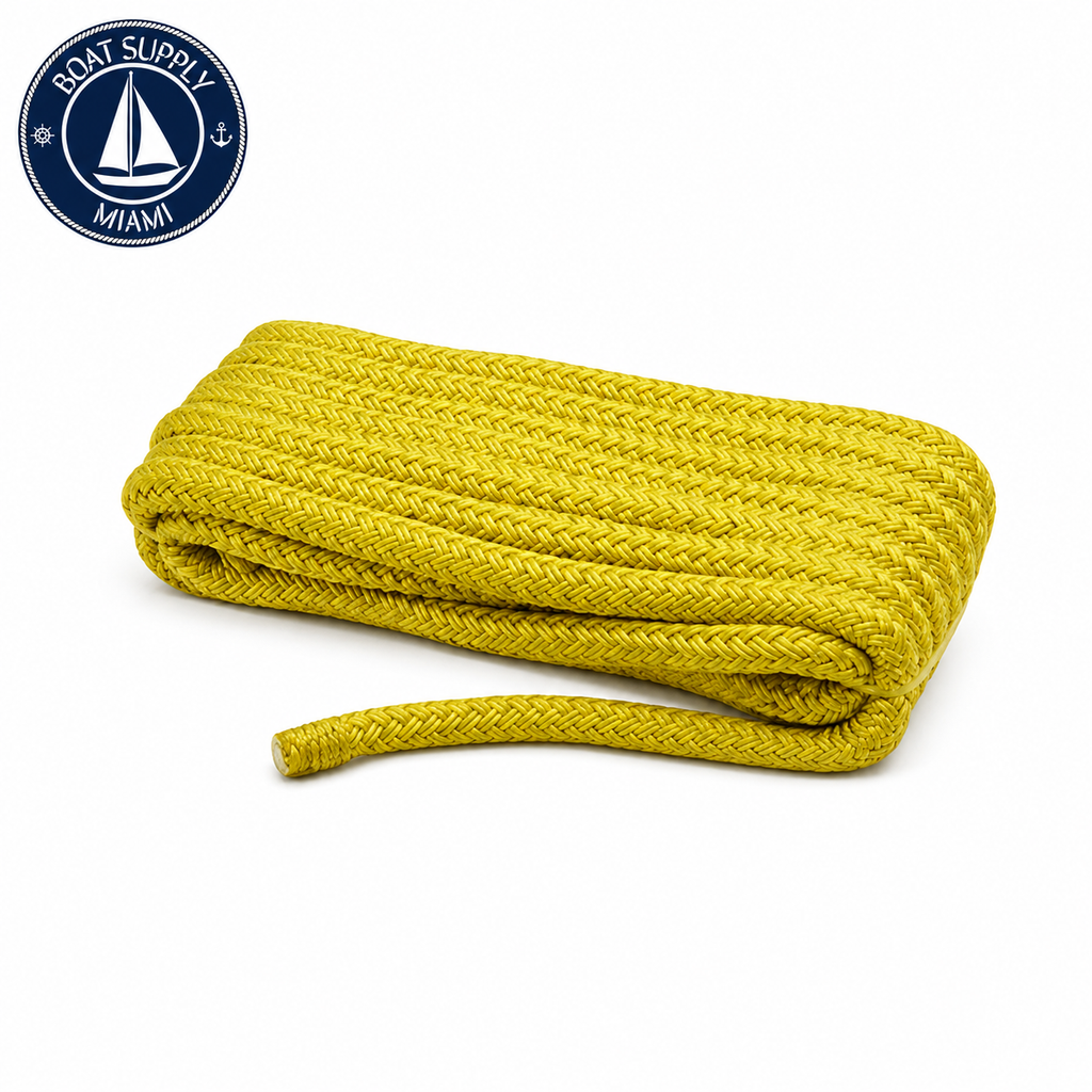 Seachoice 50-39891 Double Braid Nylon Dock Line 3/8" x 15' Yellow | Línea de Amarre Nylon Doble Trenzado 3/8" x 15' Amarilla.png