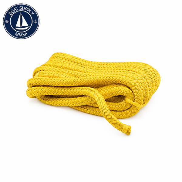 Seachoice 50-39911 Double Braid Nylon Dock Line 1/2" x 20' Yellow | Línea de Amarre Nylon Doble Trenzado 1/2" x 20' Amarilla.png