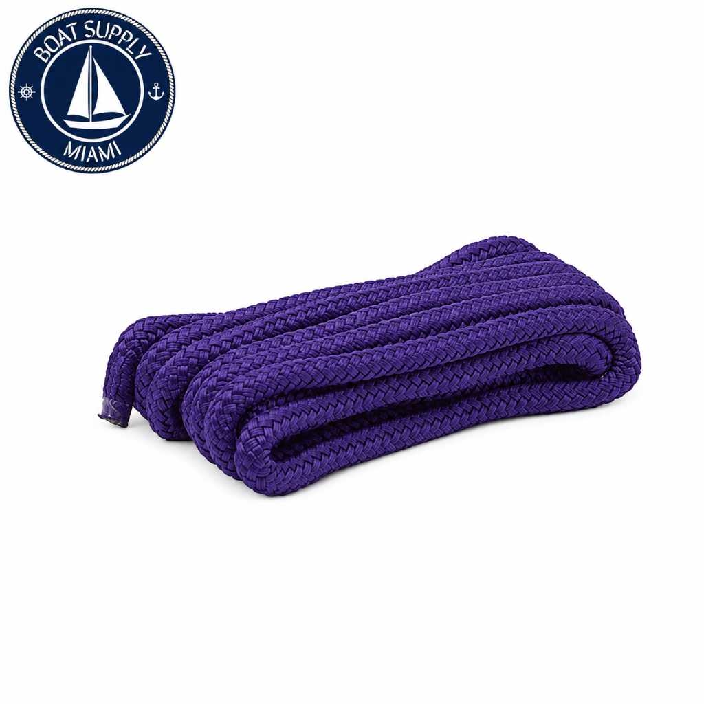 Seachoice 50-39991 Double Braid Nylon Dock Line 38 x 20' Purple  Línea de Amarre Nylon Doble Trenzado 38 x 20' Morada