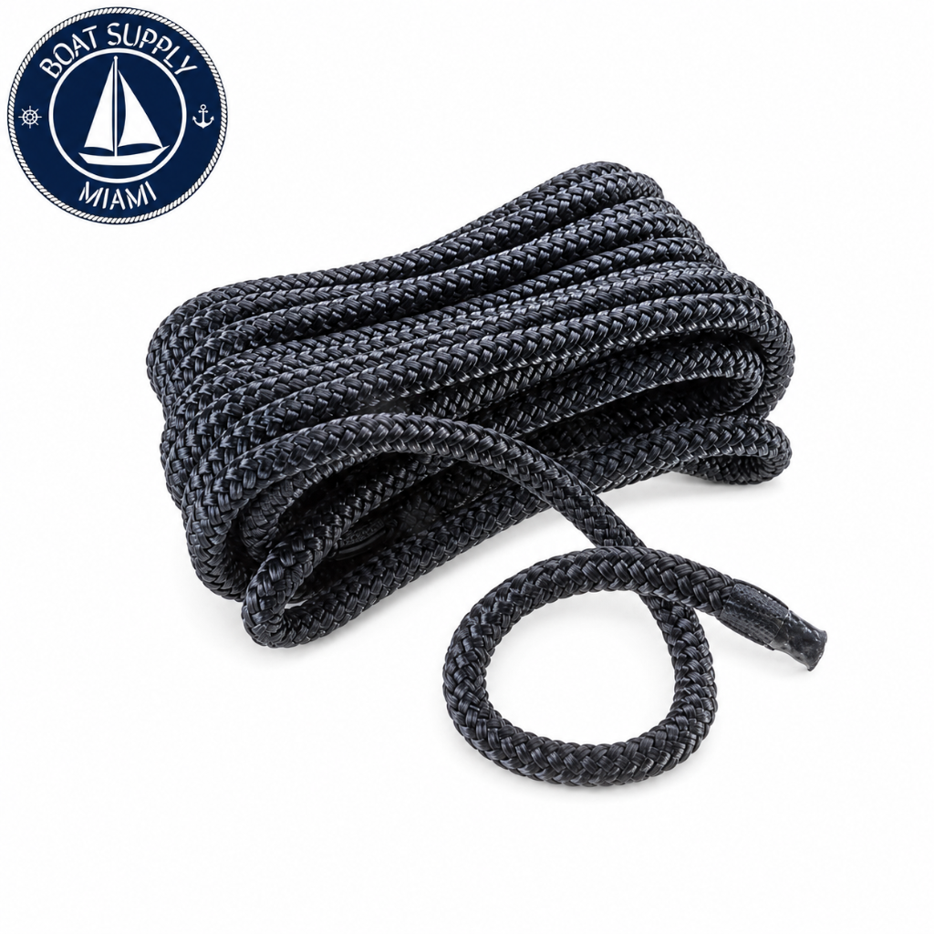 Seachoice50-40271DoubleBraidNylonDockLine3-8-in-x-20_BlackLineadeAmarreNylonDobleTrenzado3-8-in-x-20_Negra