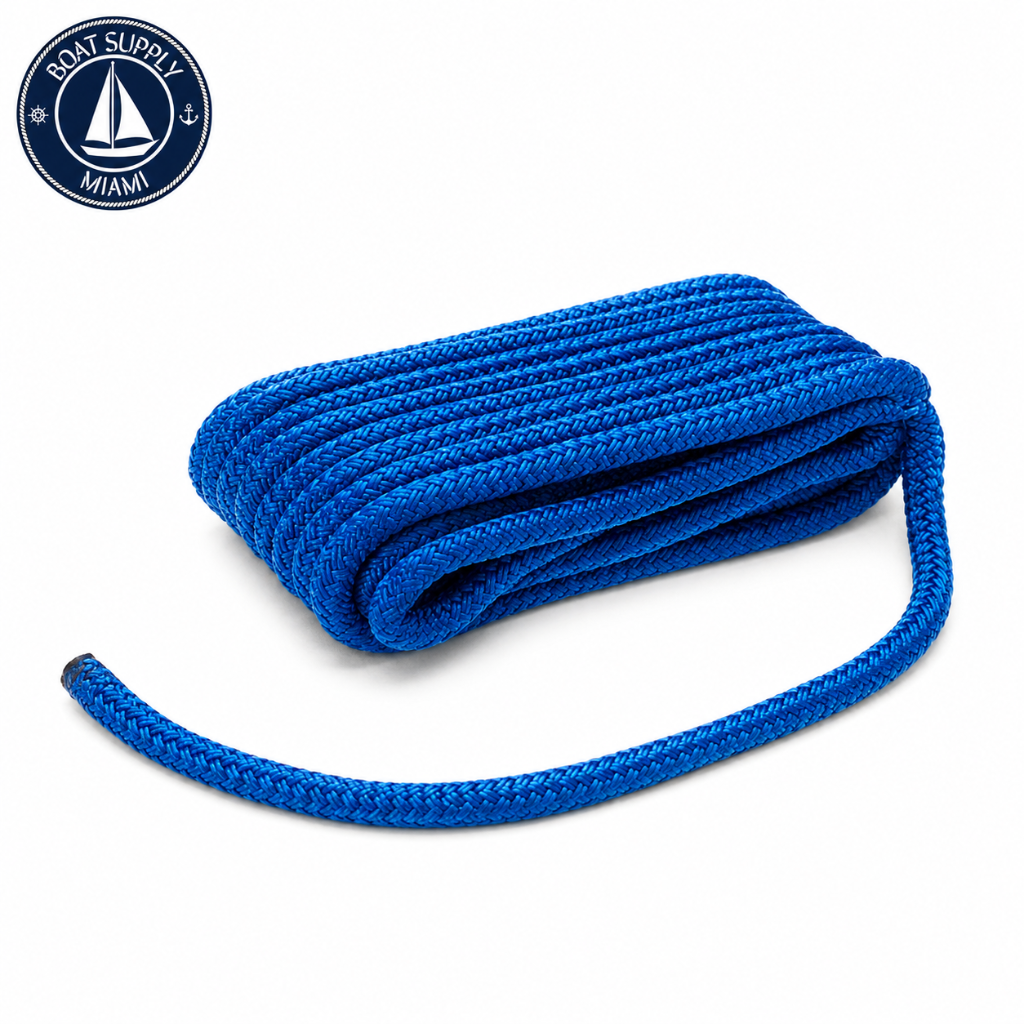 Seachoice 50-40331 Double Braid Nylon Dock Line 38 x 25' Blue  Línea de Amarre Nylon Doble Trenzado 38 x 25' Azul
