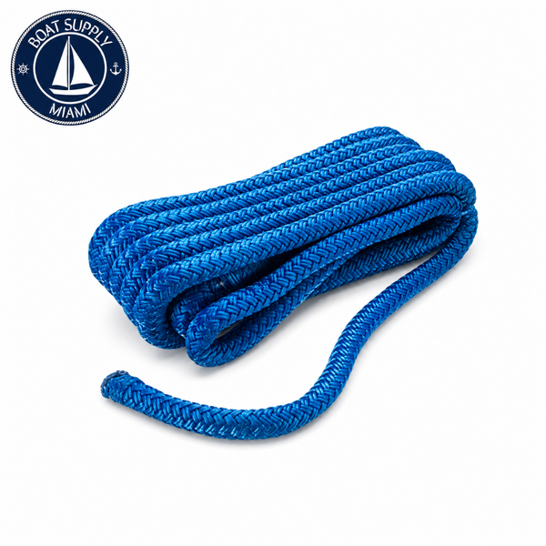 Seachoice 50-40361 Double Braid Nylon Dock Line 1/2" x 15' Blue | Línea de Amarre Nylon Doble Trenzado 1/2" x 15' Azul