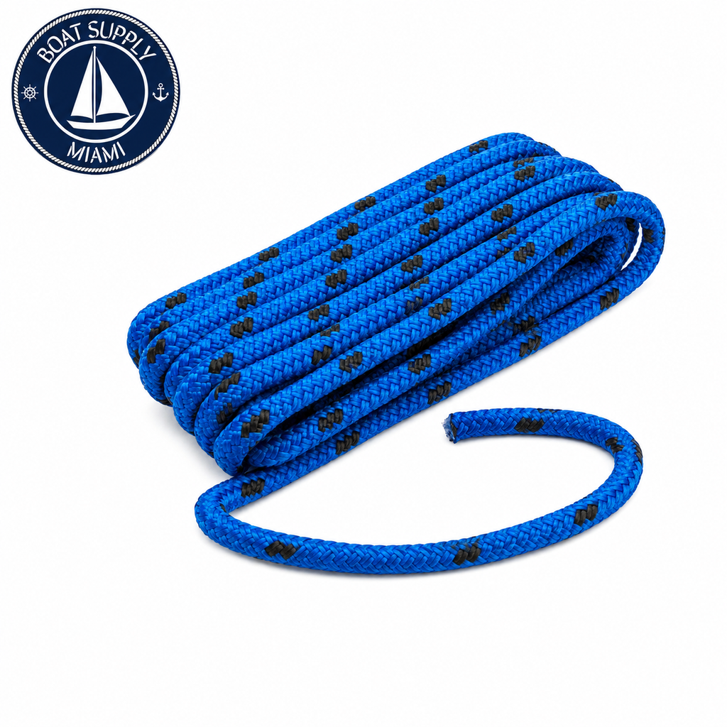 Seachoice 50-42411 Double Braided 100% MFP Dock Line 3/8" x 15' Blue w/ Black Tracer | Línea de Amarre MFP Doble Trenzado 3/8" x 15' Blue w/ Black Tracer.png