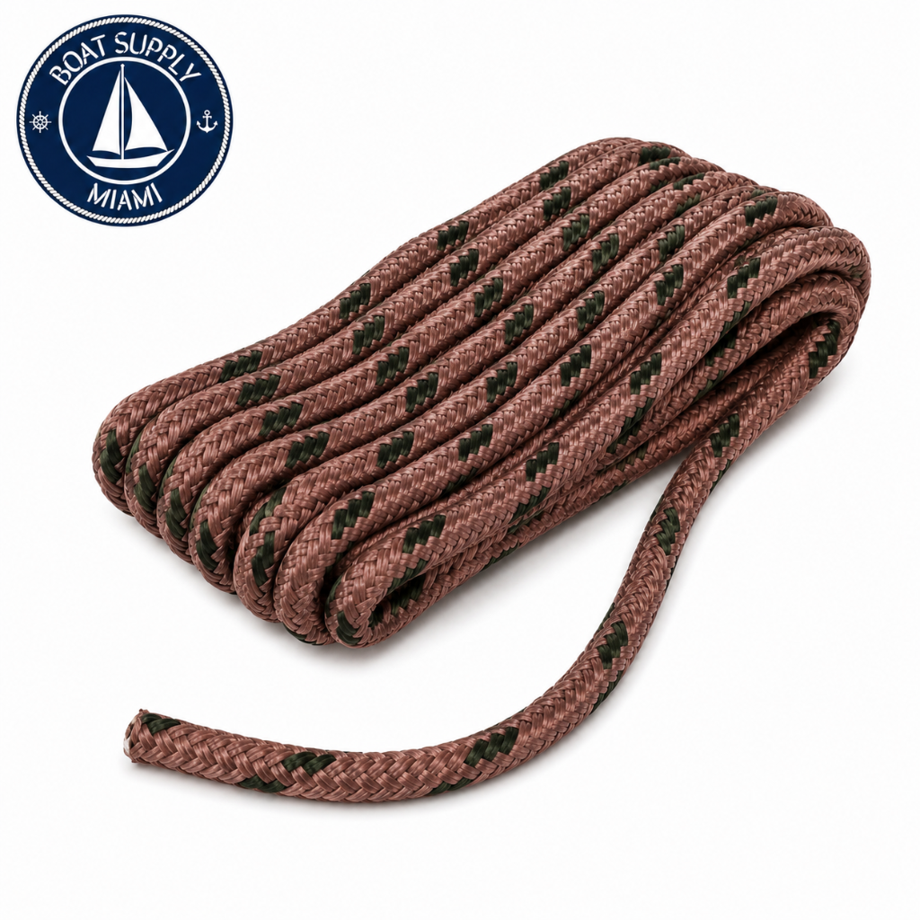 Seachoice50-42451DoubleBraided100_MFPDockLine3_8_x15_Burgundyw_BlackTracer_LineadeAmarreMFPDobleTrenzado3_8_x15_Burgundyw_BlackTracer