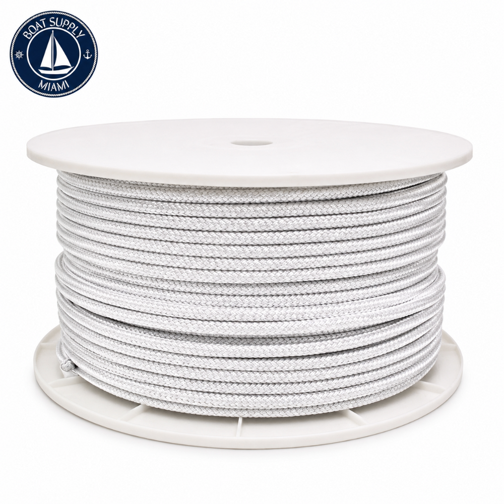 Seachoice 50-47030 Double Braid Rope Spool 3/4" x 600' White | Rollo de Cabo Nylon Doble Trenzado Seachoice 3/4" x 600' Blanca
