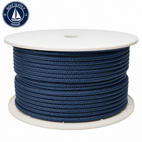 Seachoice 50-47060 Double Braid Rope Spool 3/8" x 600' Navy | Rollo de Cabo Nylon Doble Trenzado Seachoice 3/8" x 600' Azul Marino