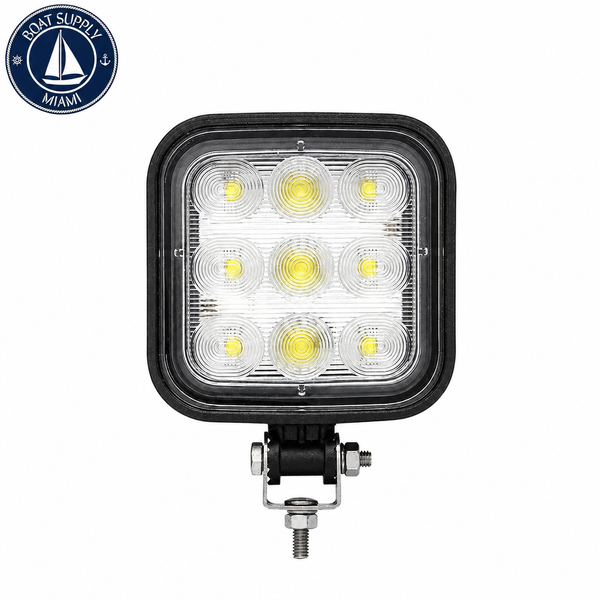 Seachoice 50-51661 9 LED Wide Flood Beam Work Light | 9 LED Wide Luz de Trabajo LED de Haz Amplio Seachoice 50-51661