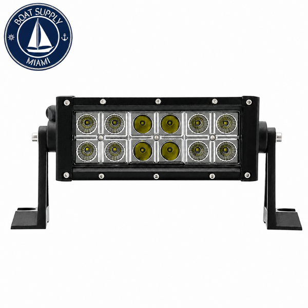 Seachoice 50-51701 LED Spot/Flood Light Bar Black 7.25 in 1550 Lumens | Barra LED Spot/Flood Negra de 7.25 pulgadas y 1550 Lúmenes Seachoice 50-51701