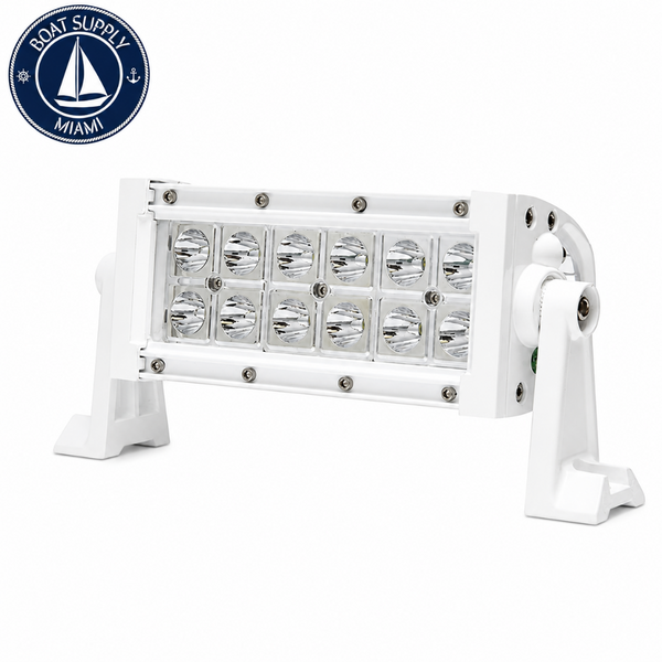 Seachoice 50-51703 LED Spot/Flood Light Bar White 7.25 in 1550 Lumens | Barra LED Spot/Flood Blanca de 7.25 pulgadas y 1550 Lúmenes Seachoice 50-51703
